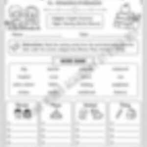 Class 1 English Grammar Worksheet: Naming Words - page 1 preview