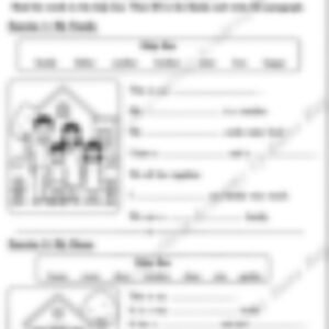 Class 1 English Grammar Worksheet: Paragraph Writing - page 1 preview