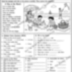 Class 1 English Grammar Worksheet: Picture Comprehension - page 1 preview