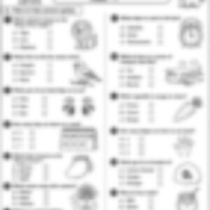Class 1 GK Worksheet: General Knowledge - page 1 preview