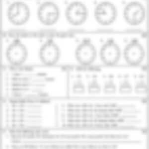Class 1 Math Worksheet: Time and Addition - page 1 preview