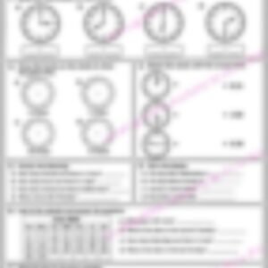 Class 1 Math Worksheet: Time, Calendar and Expanded Notation - page 1 preview