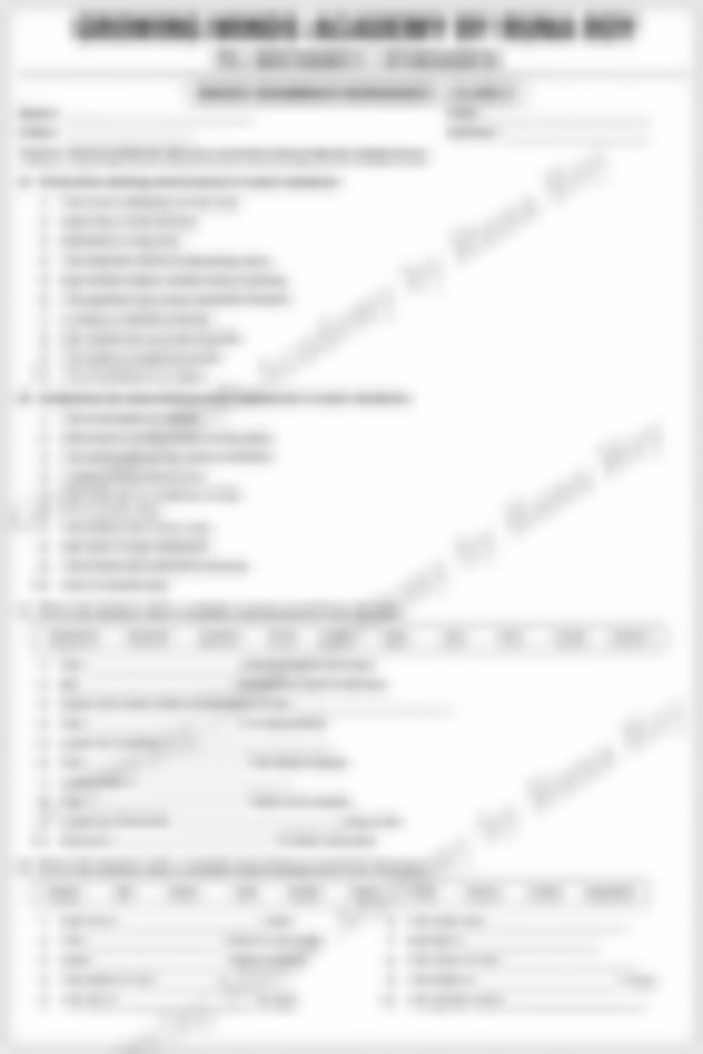Class 2 English Grammar Worksheet: Naming and Describing Words - page 1 preview