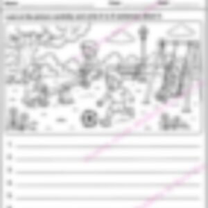 Class 2 English Grammar Worksheet: Picture Composition - page 1 preview