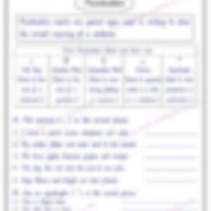 Class 2 English Grammar Worksheet: Punctuation - page 1 preview