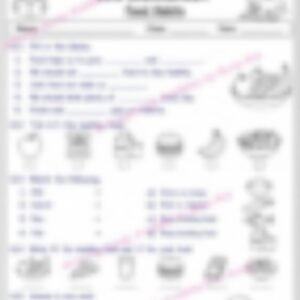 Class 2 EVS Worksheet: Food Habits - page 1 preview