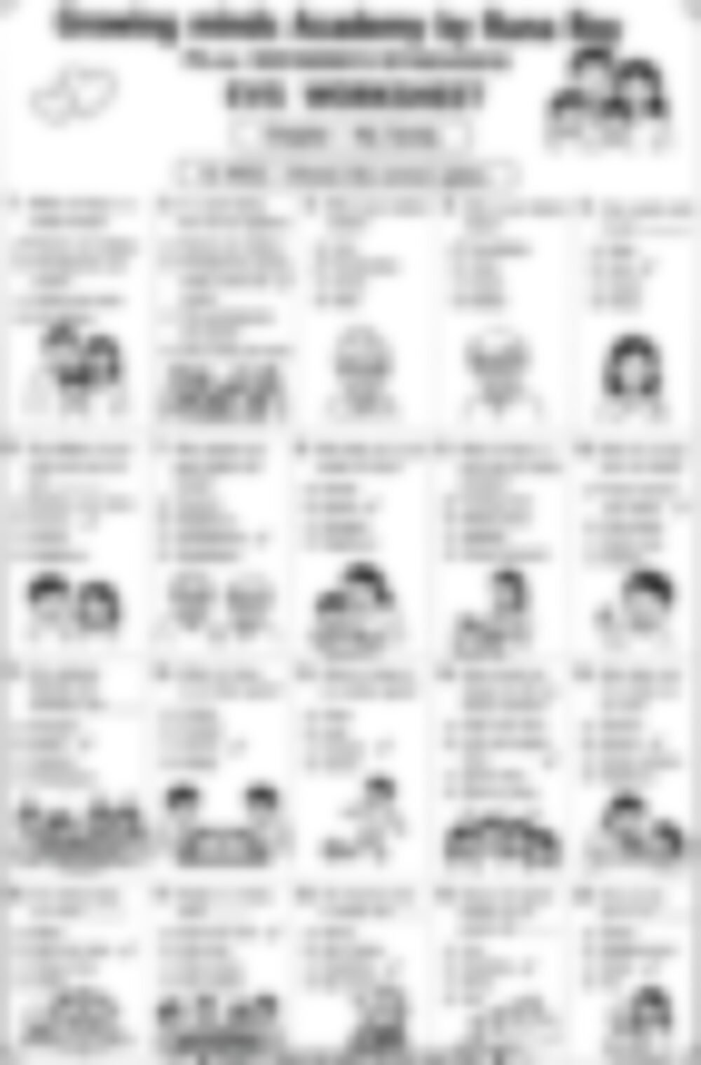 Class 2 EVS Worksheet: My Family (Set 1) - page 1 preview