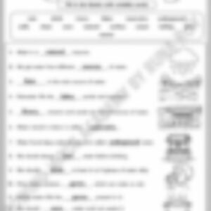 Class 2 EVS Worksheet: Water (Full Set, With Answers) - page 1 preview