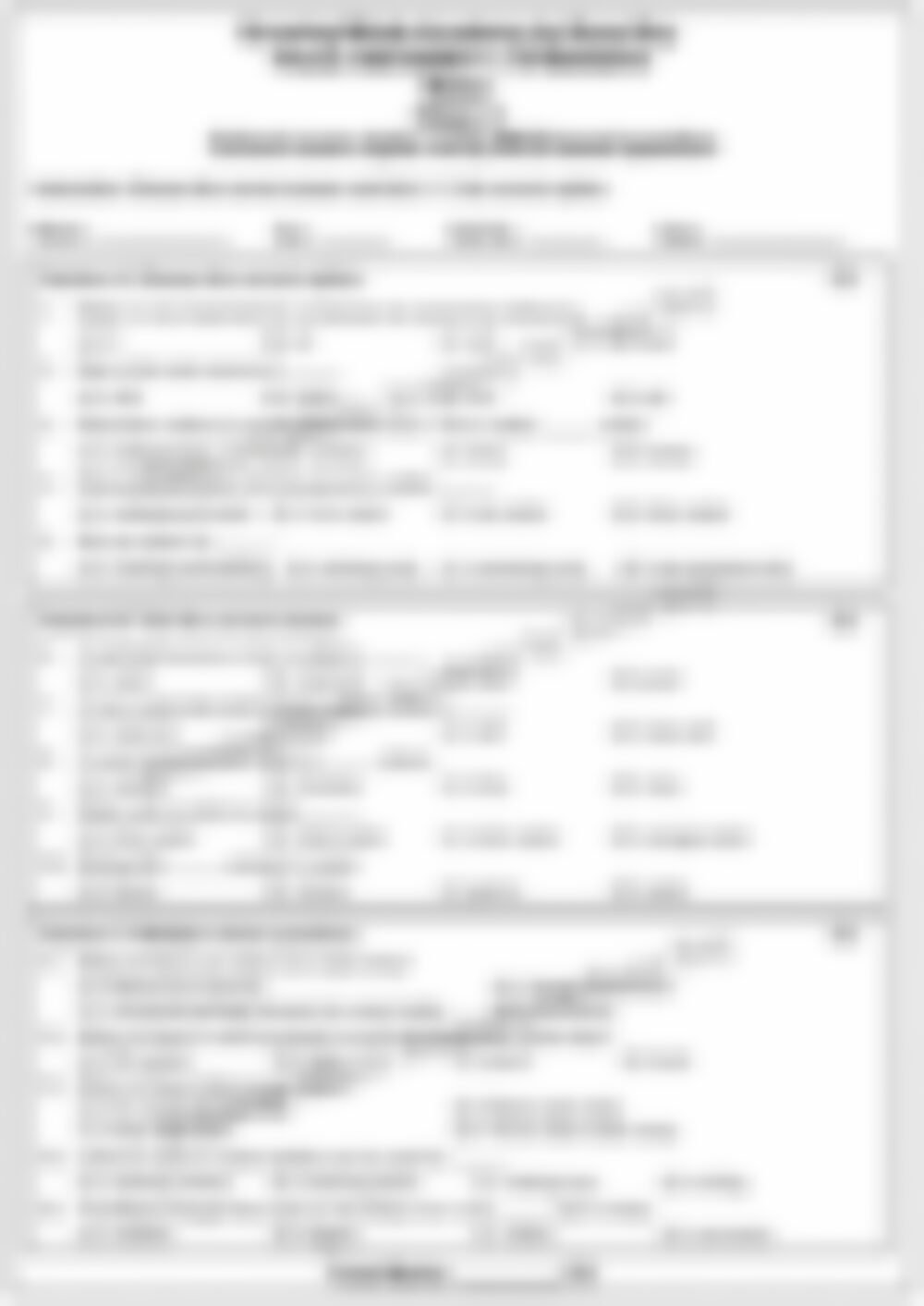 Class 2 EVS Worksheet: Water - School Exam Practice - page 1 preview
