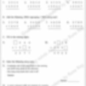 Class 2 Math Worksheet: Addition of 4-Digit Numbers - page 1 preview