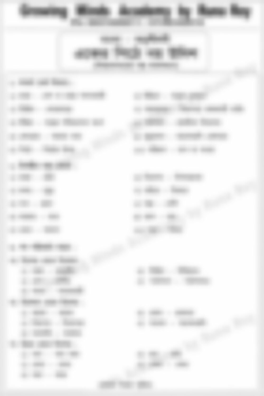 Class 3 Bengali Literature Worksheet: Eker Pithe Noy Unish - page 1 preview