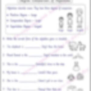 Class 3 English Grammar Worksheet: Degree Comparison of Adjectives - page 1 preview