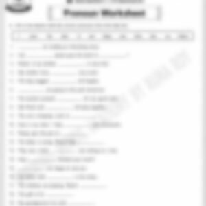 Class 3 English Grammar Worksheet: Pronoun - page 1 preview