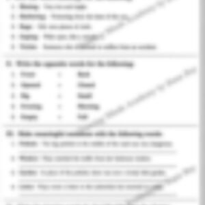 Class 3 English Literature Worksheet: Pothole - page 1 preview