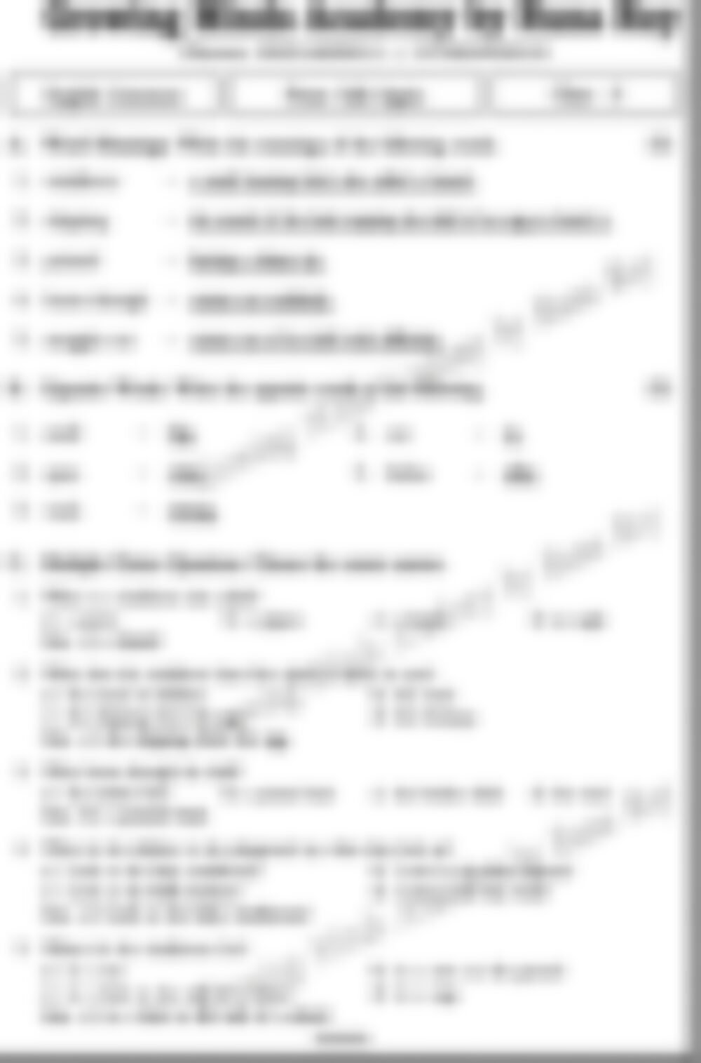 Class 3 English Literature Worksheet: Safe Again - page 1 preview
