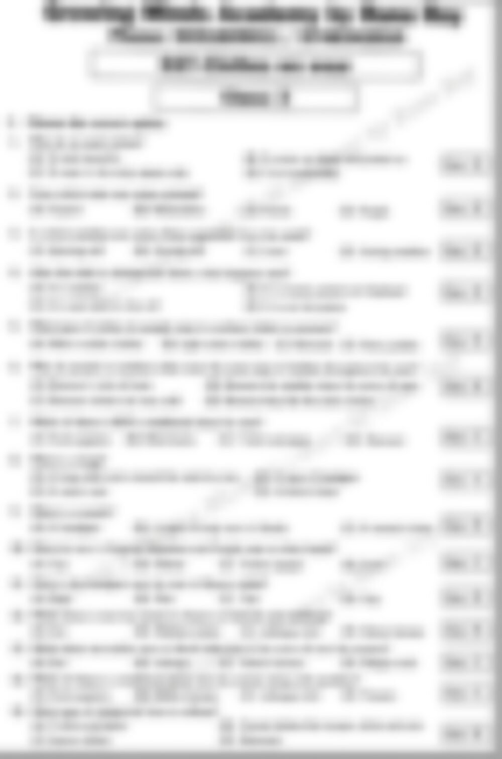 Class 3 EVS Worksheet: Clothes we Wear (Set 1) - page 1 preview