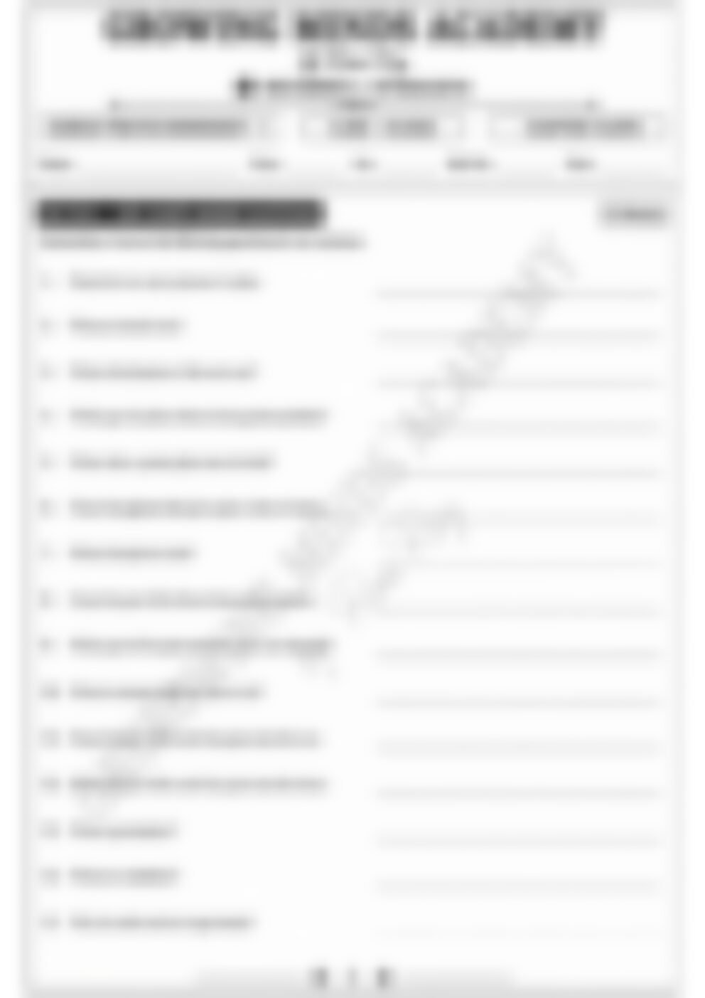 Class 3 EVS Worksheet: Plants - page 1 preview