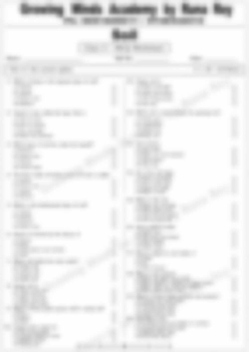 Class 3 EVS Worksheet: Soil - page 1 preview