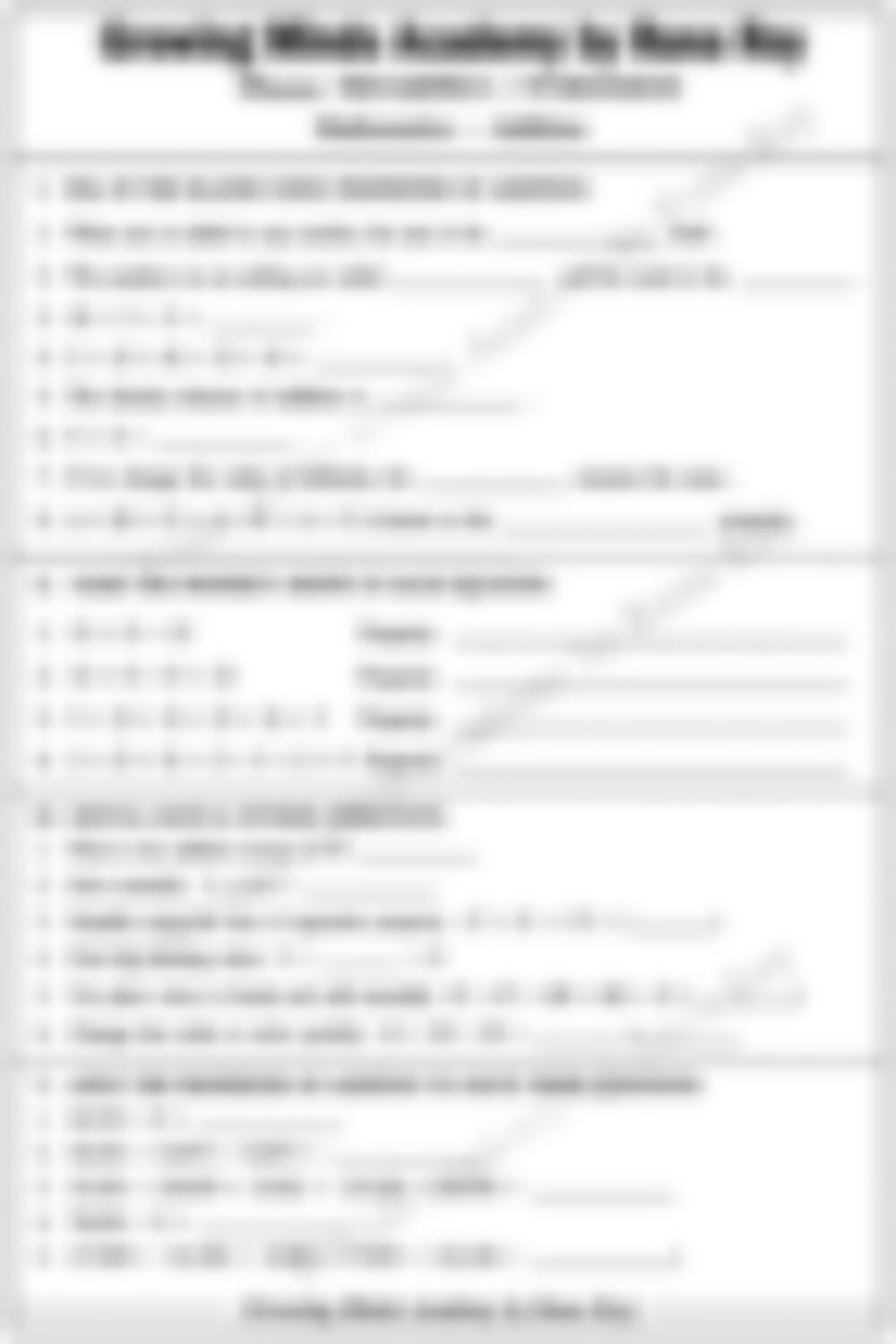 Class 3 Math Worksheet: Addition 5 Digit - page 1 preview