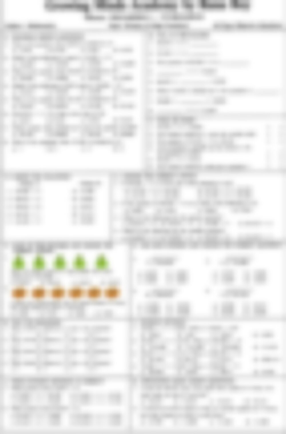 Class 3 Math Worksheet: Division 5 Digit - page 1 preview