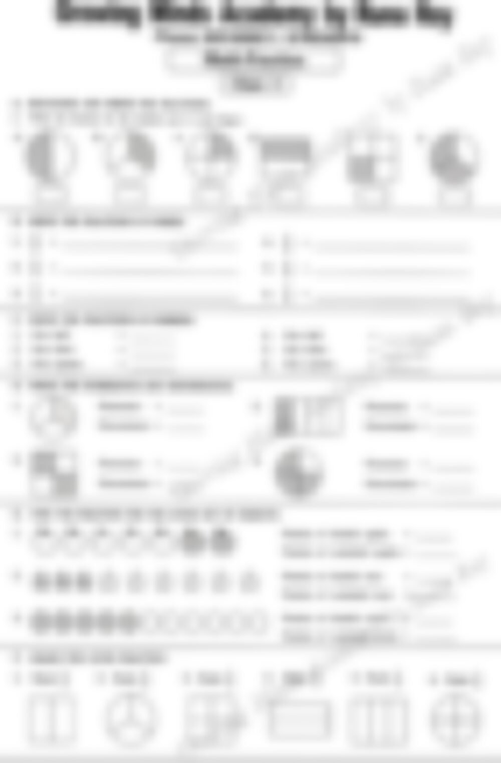 Class 3 Math Worksheet: Fraction - page 1 preview