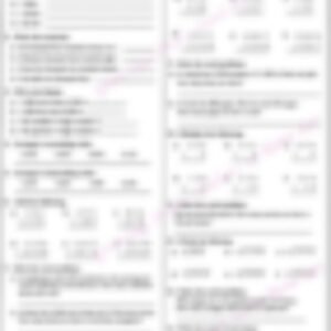 Class 3 Math Worksheet: Mixed - Number and Addition and Subtraction and Multiplication and Division and Geometry - page 1 preview
