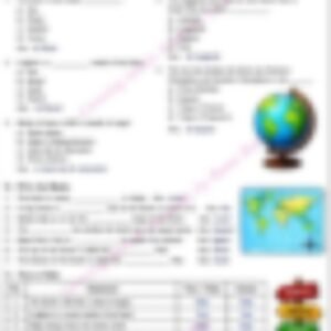 Class 3 SST Worksheet: The Earth - page 1 preview