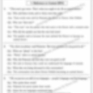 Class 4 English Literature Worksheet: The Animal - page 1 preview