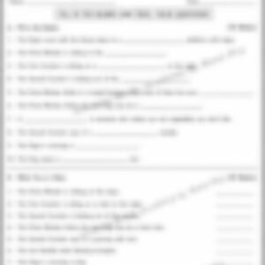Class 4 English Literature Worksheet: The King Who Limped - page 1 preview