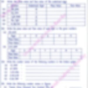 Class 4 Math Worksheet: Large Number - page 1 preview