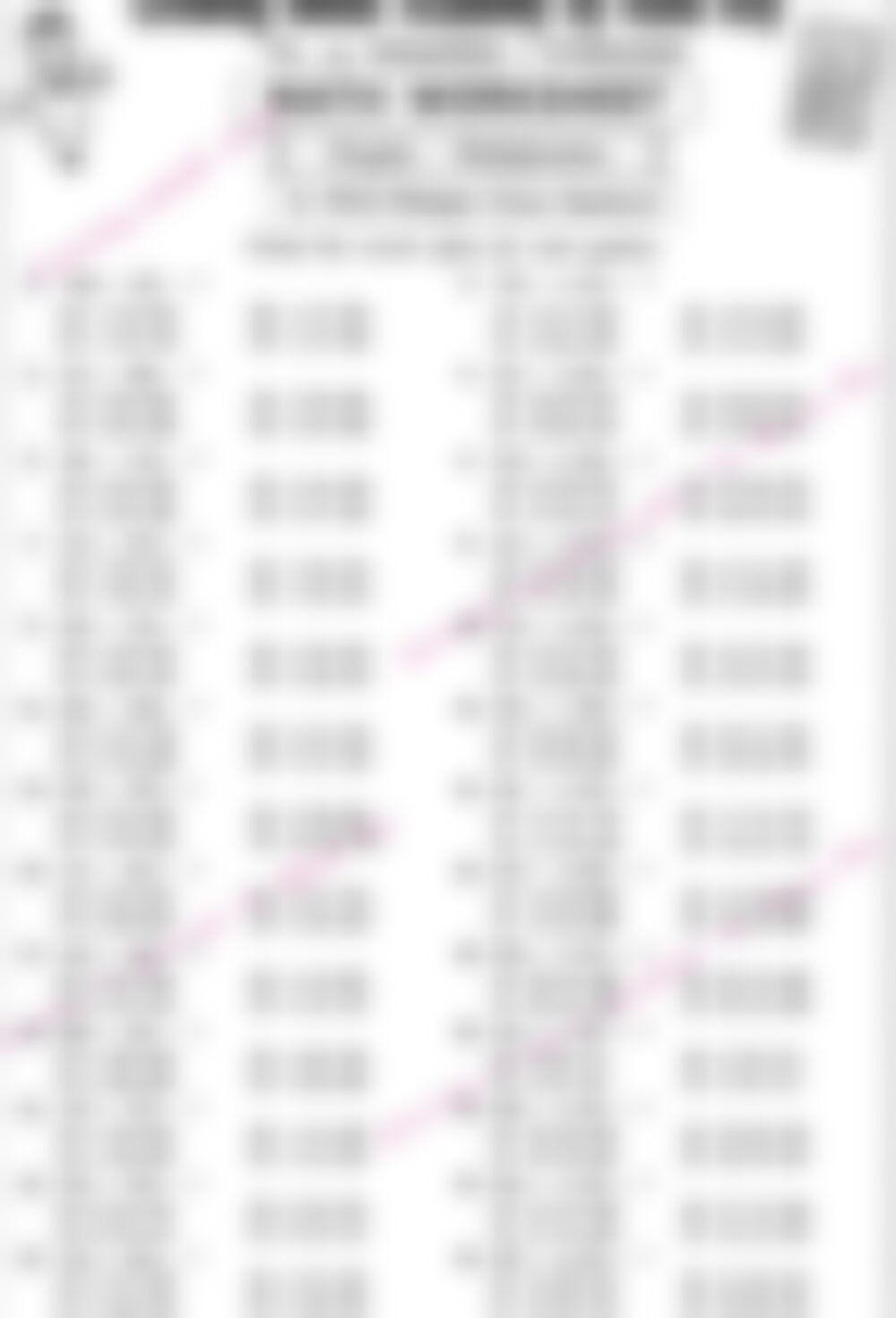 Class 4 Math Worksheet: Multiplication 3x 3 Digit - page 1 preview