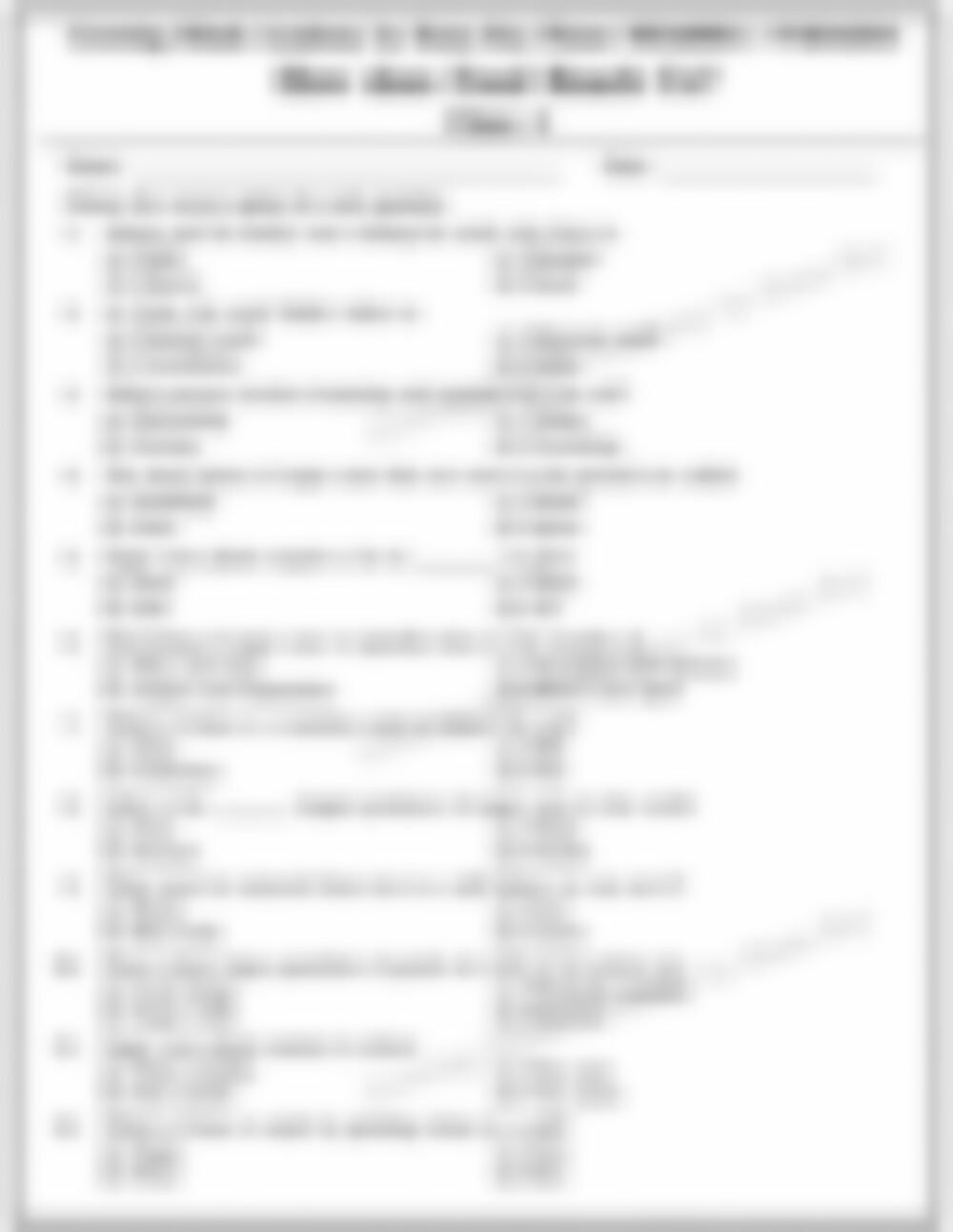 Class 4 Science Worksheet: How Does Food Reach Us - page 1 preview