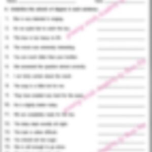 Class 5 English Grammar Worksheet: Adverb of Degree - page 1 preview