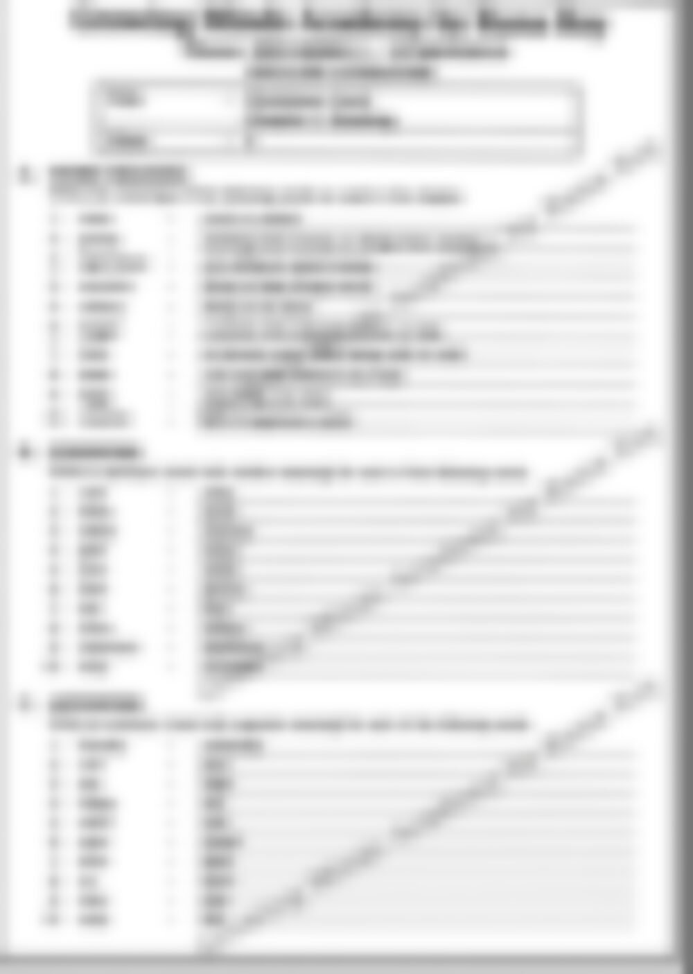 Class 5 English Literature Worksheet: Humbug - page 1 preview