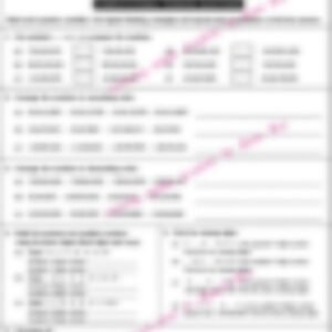 Class 5 Math Worksheet: Advanced Large No - page 1 preview
