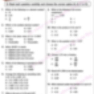 Class 5 Math Worksheet: Decimal - page 1 preview