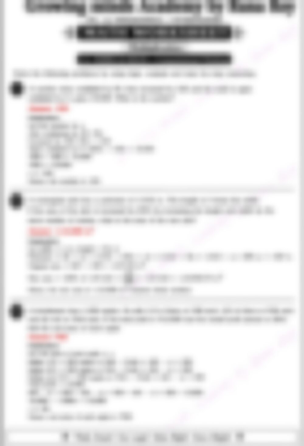 Class 5 Math Worksheet: Multiplication Computational Thinking - page 1 preview