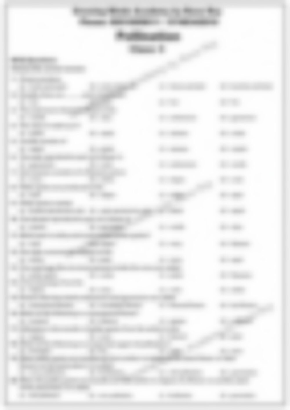 Class 5 Science Worksheet: Pollination - page 1 preview