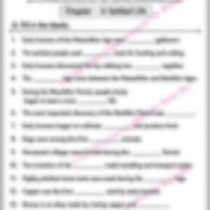 Class 5 SST Worksheet: A Settled Life - page 1 preview