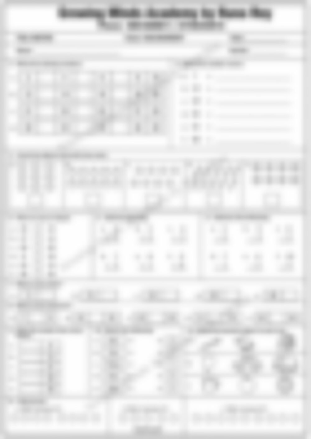Pre-primary Math Worksheet: Worksheet - page 1 preview