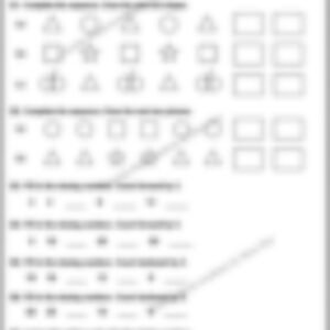 Class 1 Math Worksheet: Patterns - page 1 preview