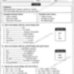 Class 2 English Grammar Worksheet: Being Verbs - page 1 preview