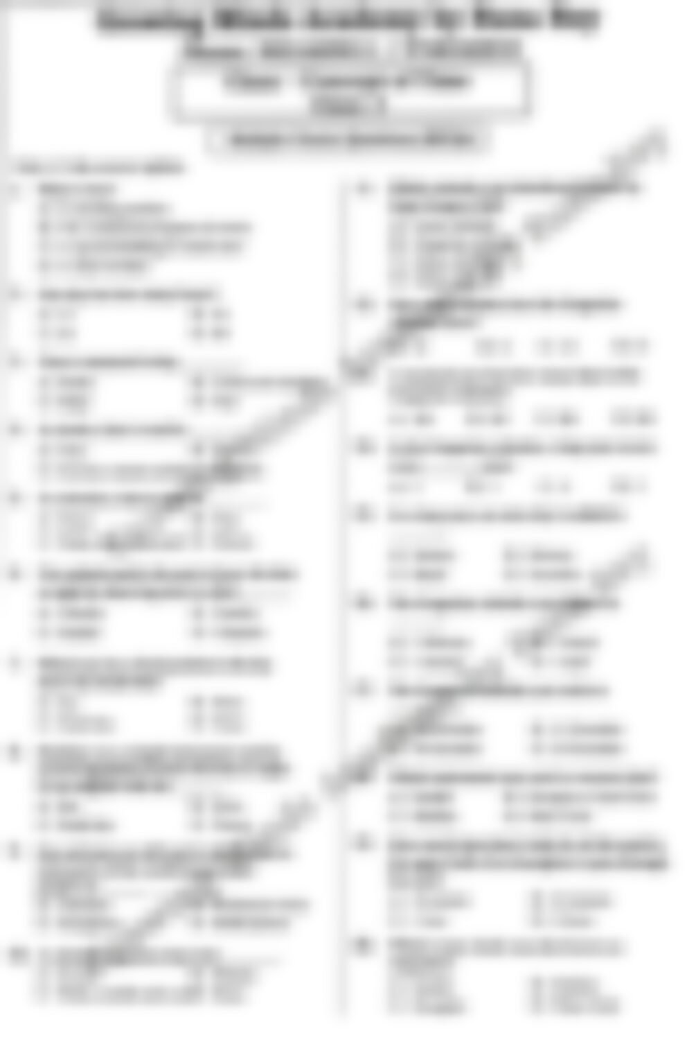 Class 3 SST Worksheet: Concept of Time - page 1 preview