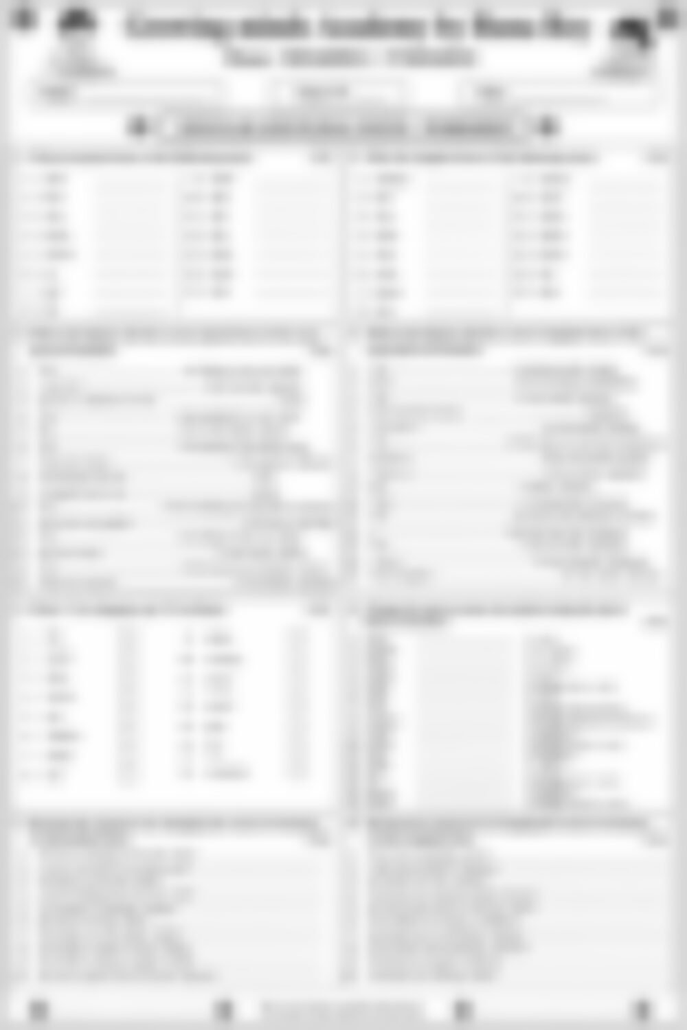 Class 4 English Grammar Worksheet: Singular and Plural Nouns - page 1 preview