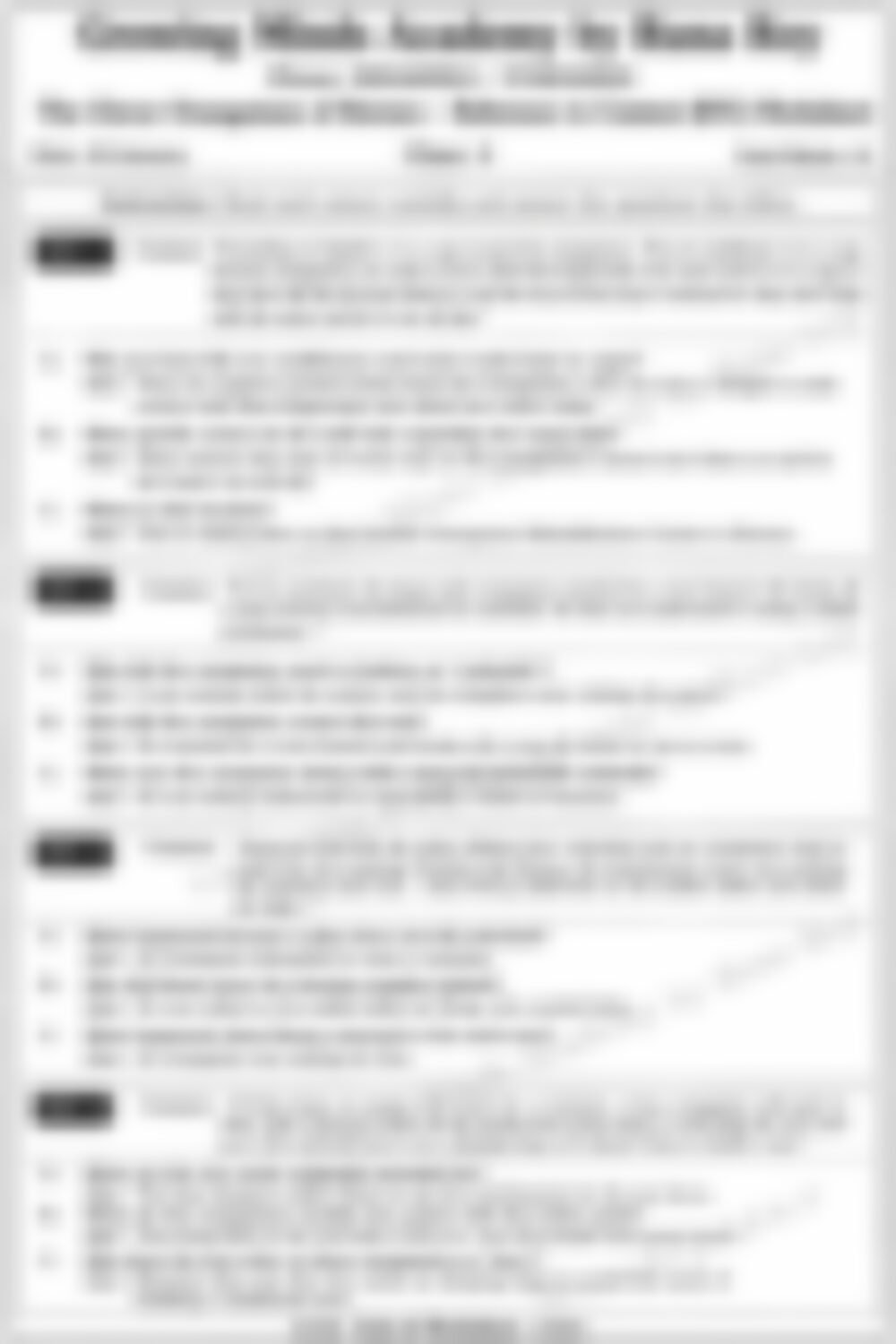Class 4 English Literature Worksheet: The Clever Orangutans of Borneo - page 1 preview