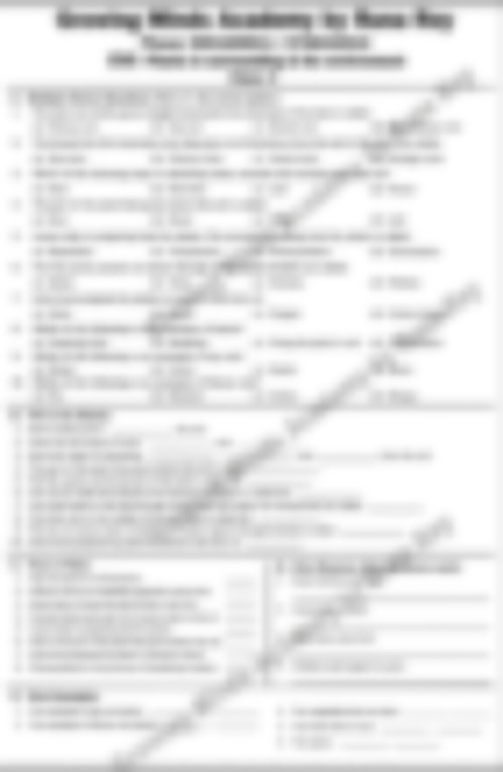 Class 4 EVS Worksheet: Plants in Our Surroundings and the Environment - page 1 preview