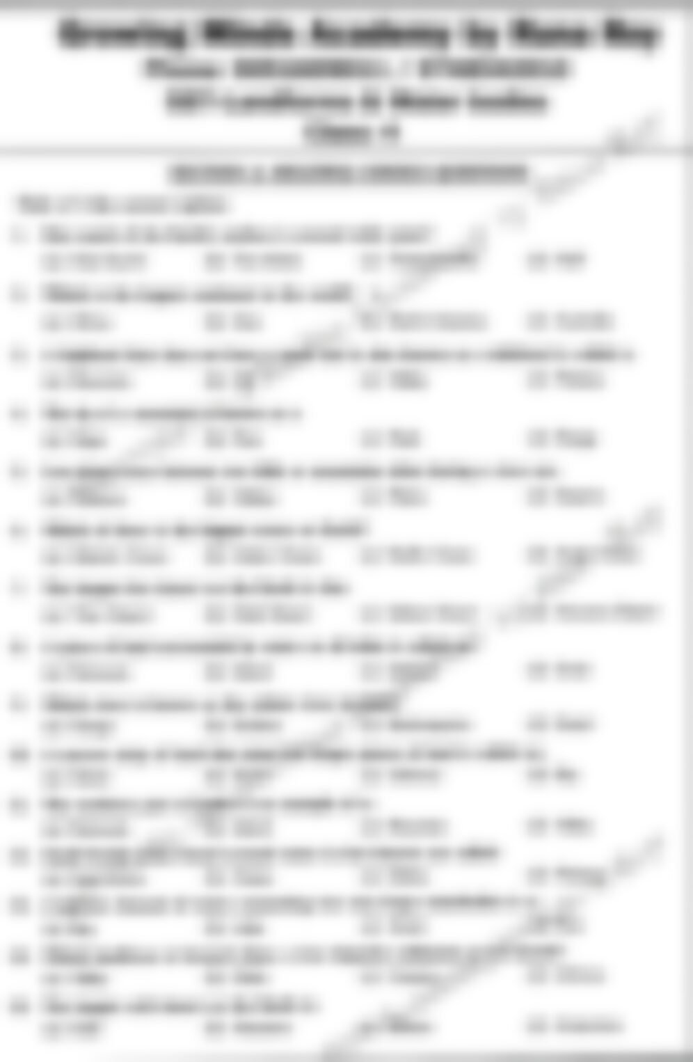 Class 4 SST Worksheet: Landforms and Water Bodies - page 1 preview