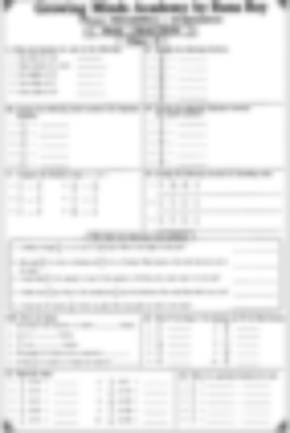 Class 5 Math Worksheet: Fractions - page 1 preview
