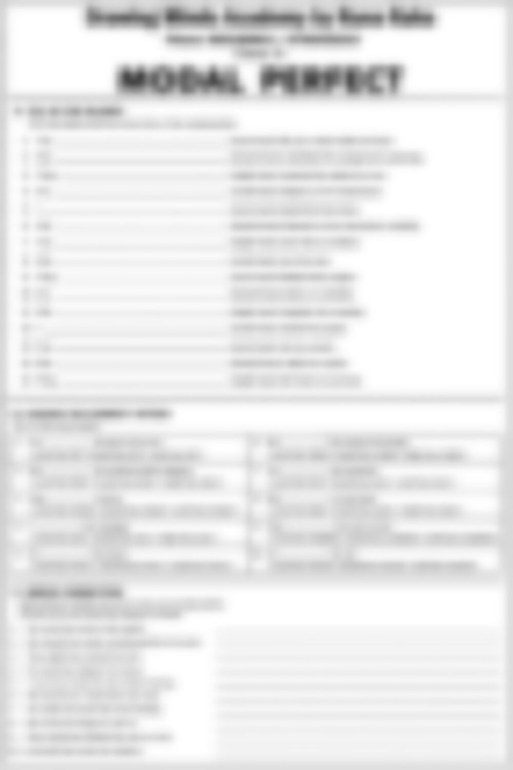 Class 6 English Grammar Worksheet: Modal Perfect - page 1 preview