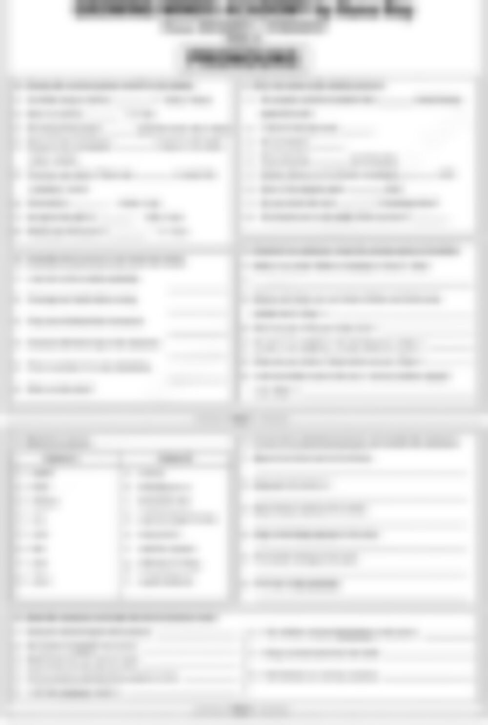 Class 6 English Grammar Worksheet: Pronouns - page 1 preview